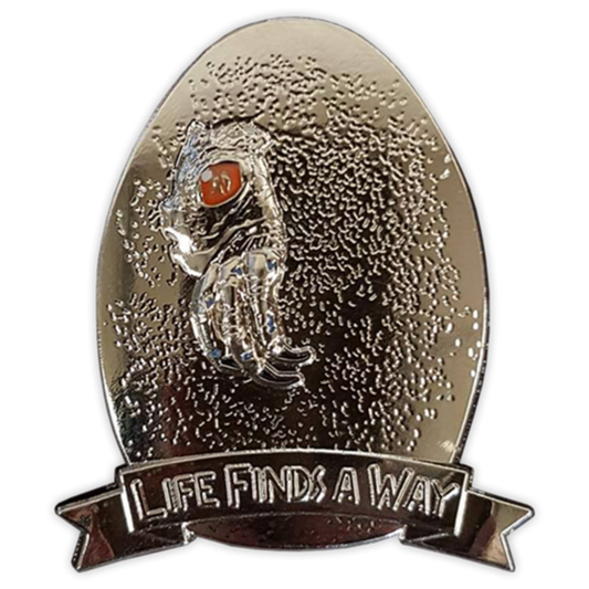 "Life Finds A Way" Raptor Egg Enamel Pin image 1