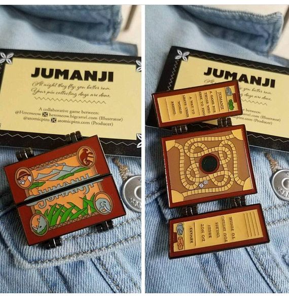 Jumanji Gameboard Hard Enamel Pin (Interactive Moving Pinbage)