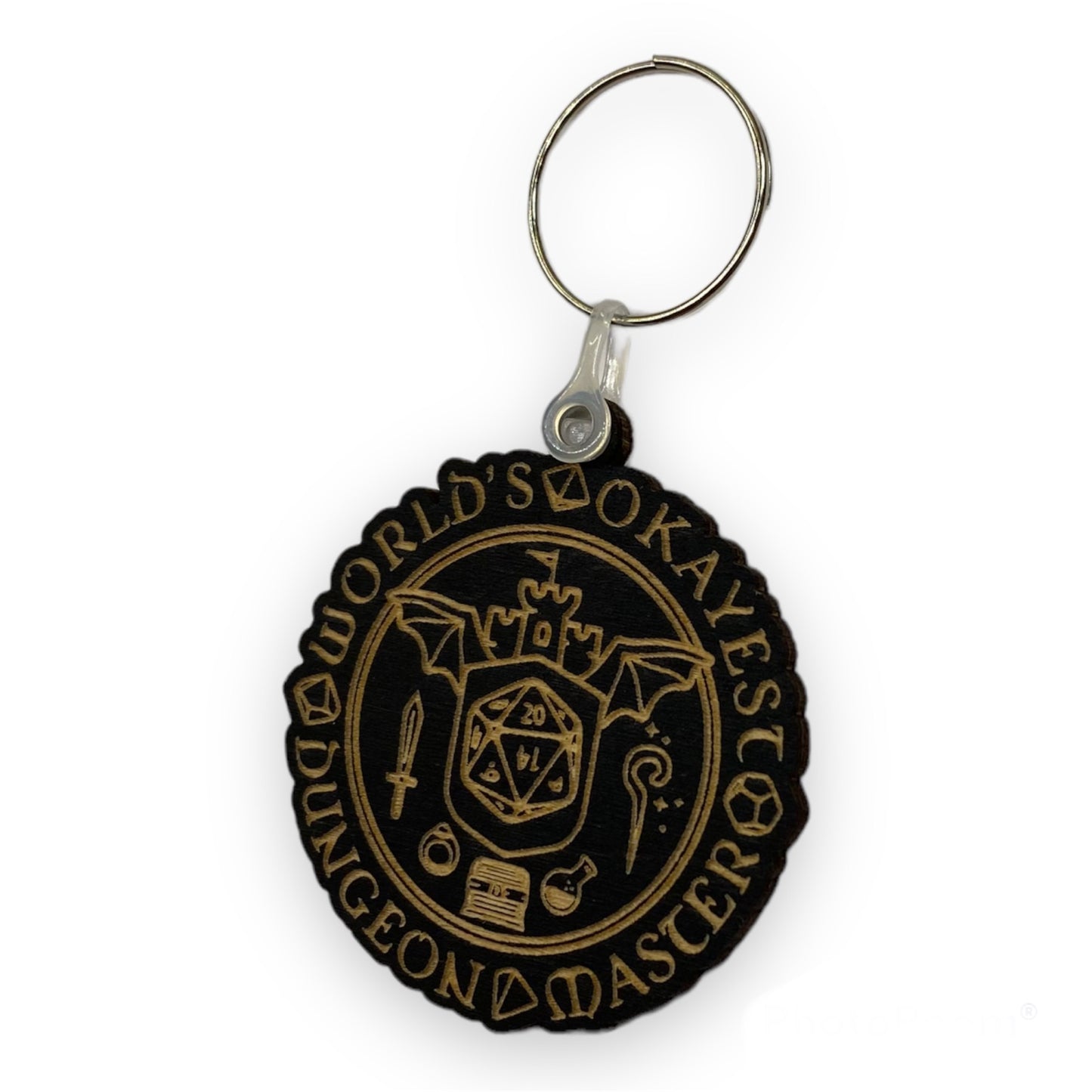 Worlds Okayest Dungeon Master Keyring image 1