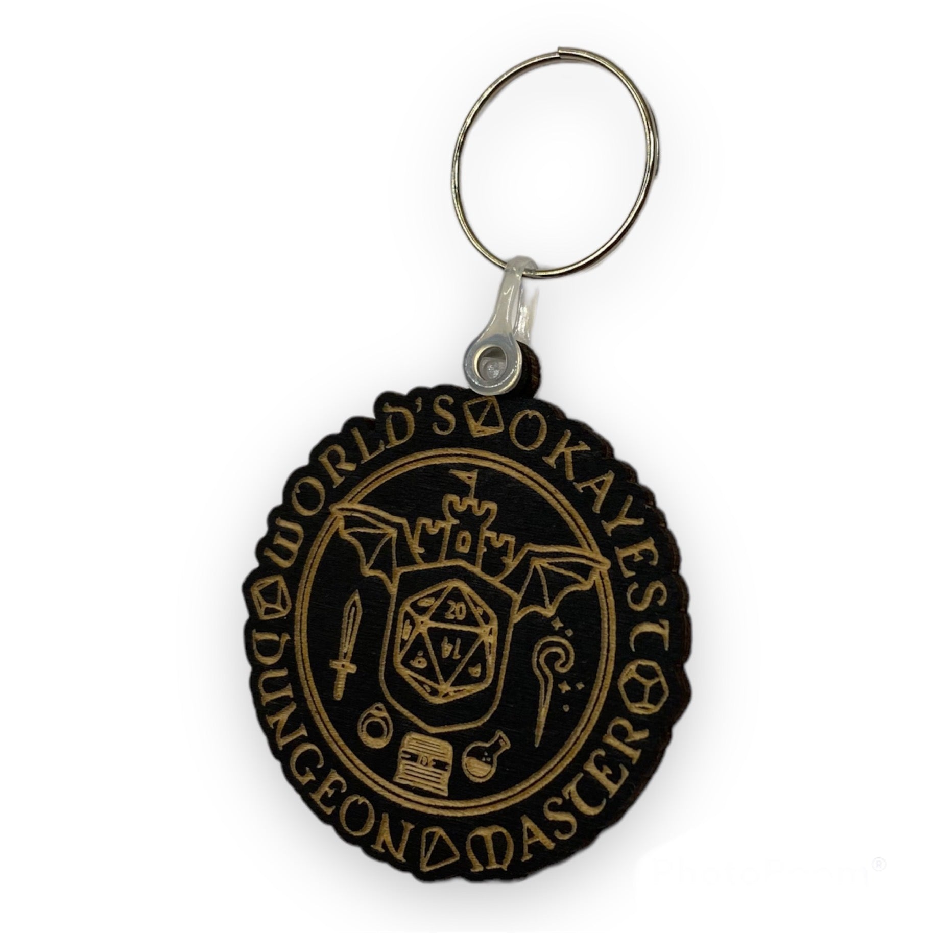 Worlds Okayest Dungeon Master Keyring image 1