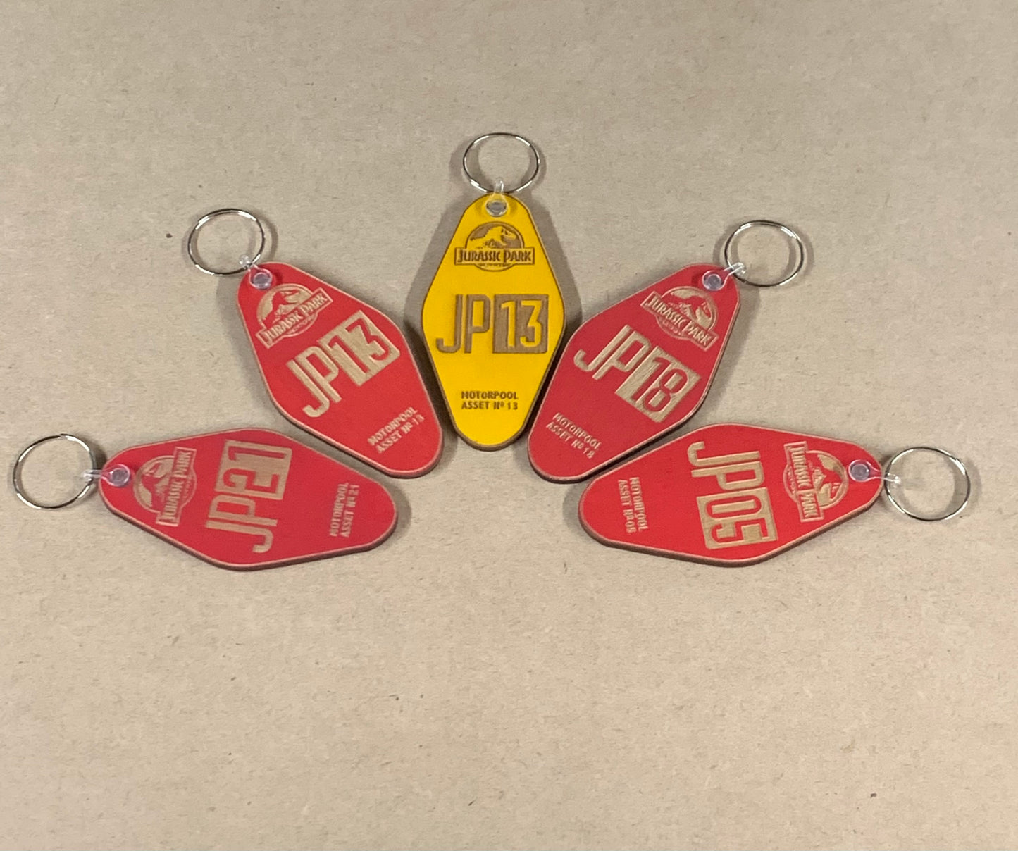 Jurassic Park Motor Pool Keyring