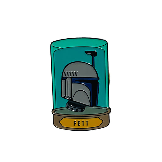 Boba Fett Head Soft Enamel Pin | Star Wars × Futurama Crossover | Maker Pin by Savage.Pins