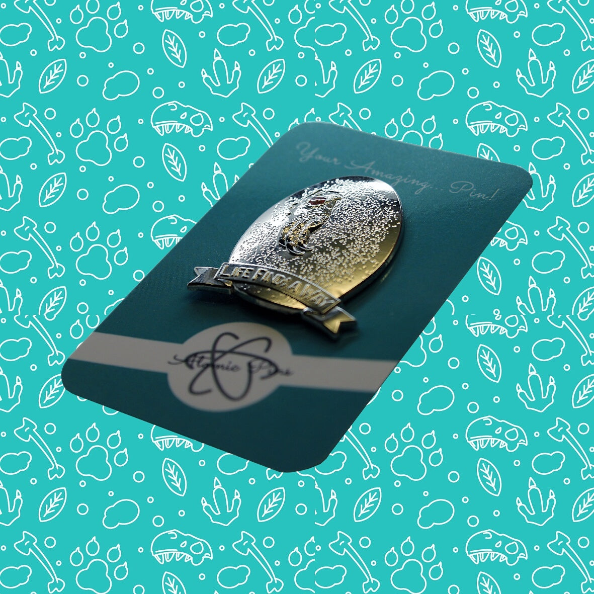 "Life Finds A Way" Raptor Egg Enamel Pin