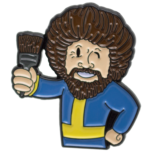 Bob Ross x Vault Boy - Soft Enamel Pibadge image 0