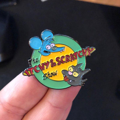 Itchy & Scratchy Show Enamel Pinbadge image 1