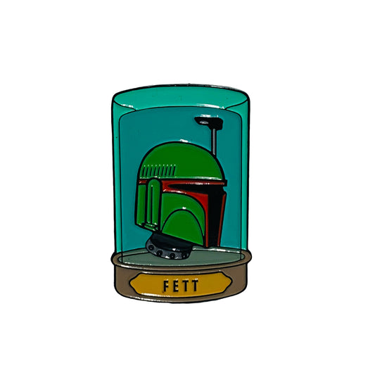 Boba Fett Head Soft Enamel Pin | Star Wars × Futurama Crossover | Maker Pin by Savage.Pins