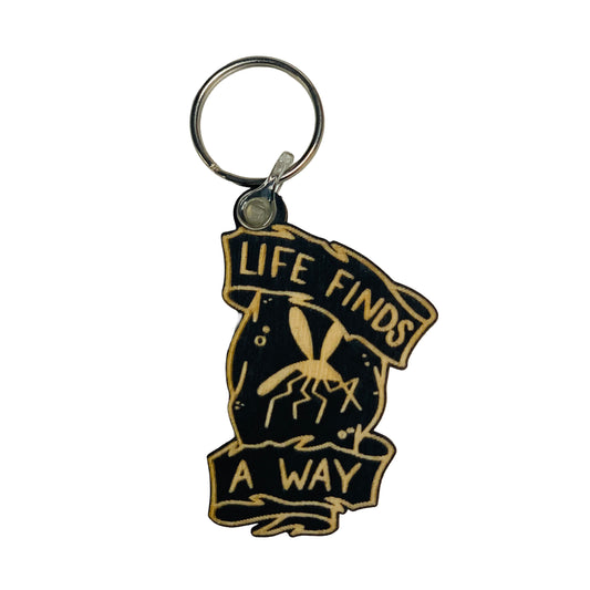 Life Finds a Way | Wooden Keyring