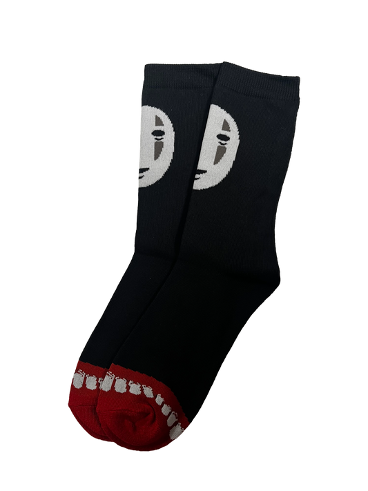 No-Face Spirited Away Socks - Adult Unisex