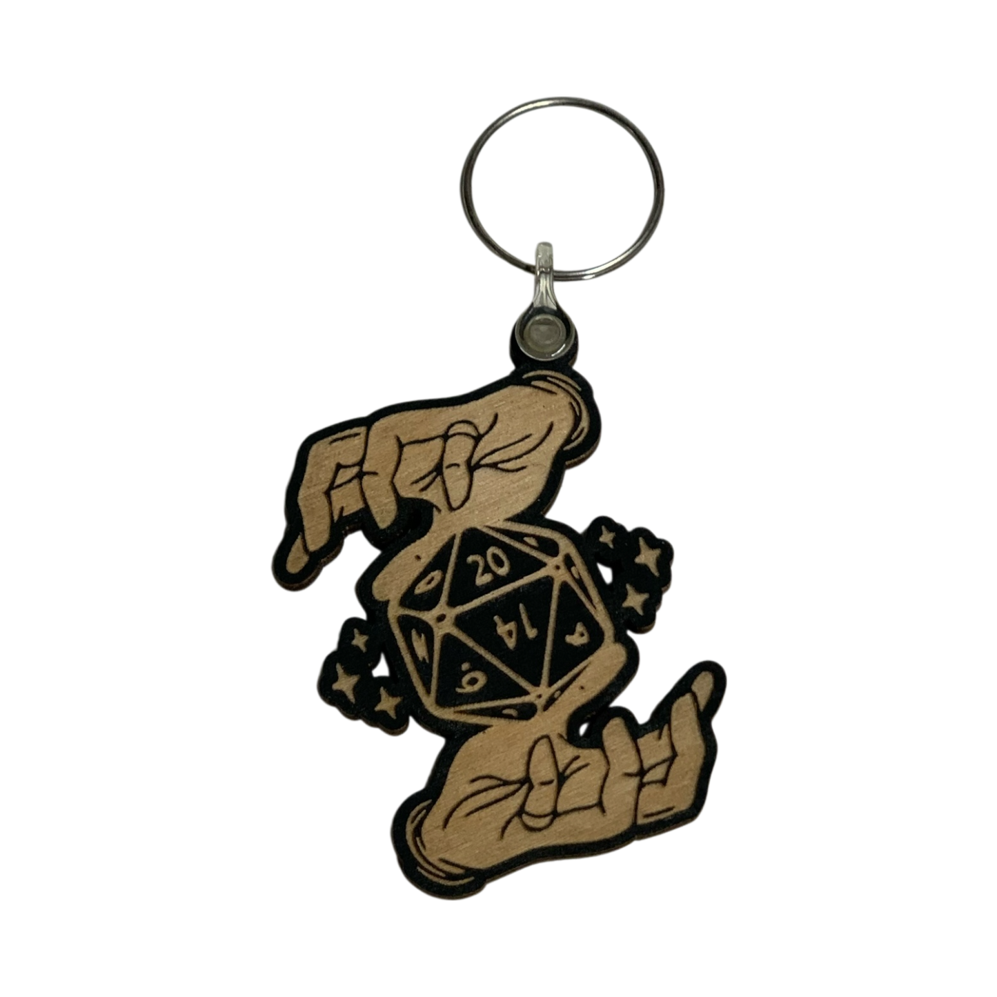 Dice Mage | Wooden Keyring