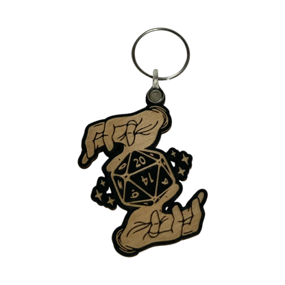 Dice Mage | Wooden Keyring