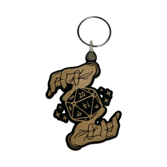 Dice Mage | Wooden Keyring