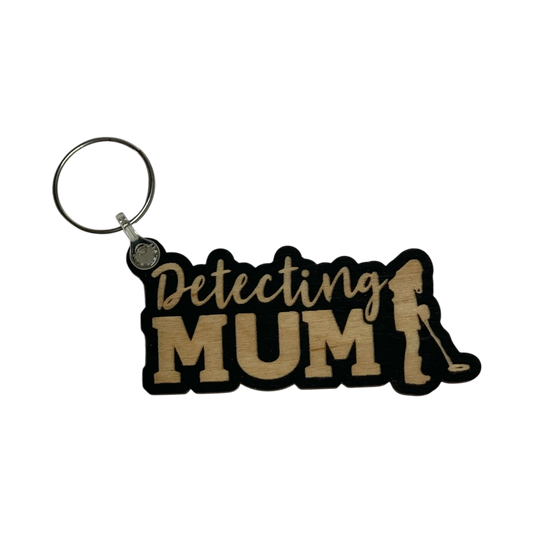 Detecting Mum | Metal Detectorist Wooden Keyring