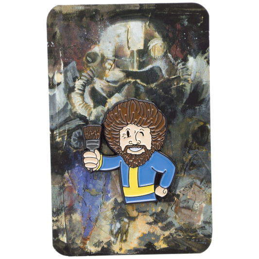 Bob Ross x Vault Boy - Soft Enamel Pibadge image 1