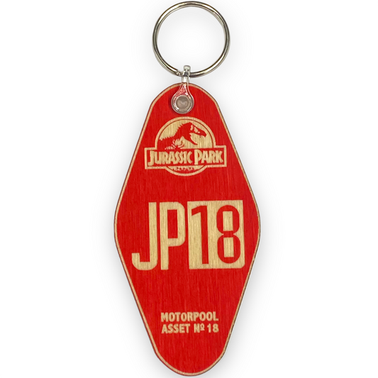 Jurassic Park Motor Pool Keyring image 0