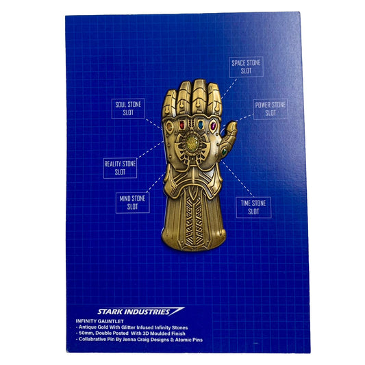 Infinity Gauntlet 3D Enamel Pin Badge | AtomicPins × JennaCraigDesign Collab