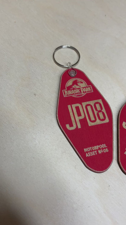 Jurassic Park Motor Pool Keyring